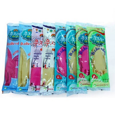 VC-Găng tay cao su gấp nếp (cầu vòng)